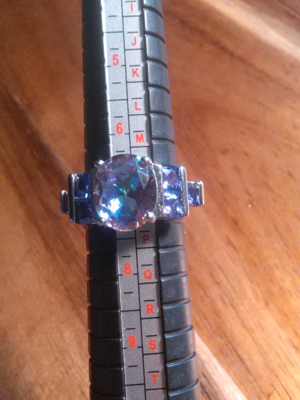 Simulated Mystic Topaz and Purple Crystal Ring (Size 7) - Picture 4 of 16